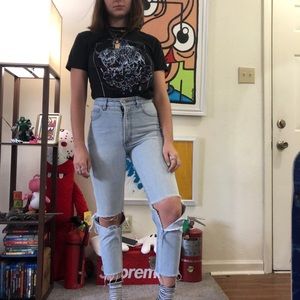 Vintage GUESS High Waisted Ripped Jeans